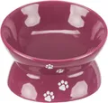 Podwyższona, ergonomiczna miska ceramiczna 0,15 l/o 13 cm, kolor bordowy