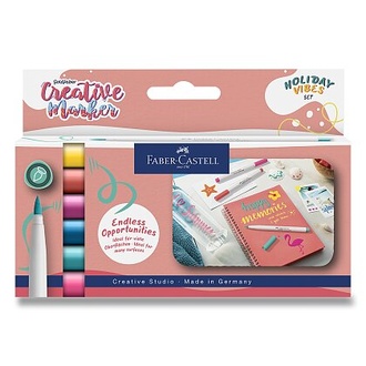 Papírenské zboží - Popisovače Faber-Castell Creative Holiday Vibes - 6 ks