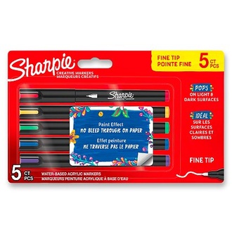 Papírenské zboží - Akrylový popisovač Sharpie Acrylic Marker Bullet Fine - 5 ks