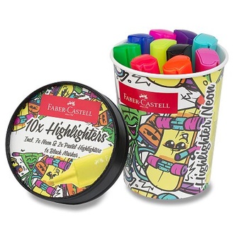 Papírenské zboží - Zvýrazňovače Faber-Castell Textliner 46 Ice Cream Superfluorescent - 10 ks