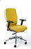 Papírenské zboží - Krzesło biurowe „Sunshine”, tkanina, żółty, chromowana podstawa, MaYAH