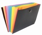 Papírenské zboží - Teczka z przegrodami Rainbow Class, 8 części, czarna, PP, VIQUEL