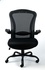 Papírenské zboží - Krzesło biurowe „Grande”, tekstylne, czarne, czarna podstawa, MaYAH