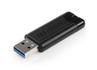 Papírenské zboží - Pamięć USB 128 GB "PinStripe", USB 3.0, VERBATIM, czarna