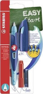 Papírenské zboží - Plnicí pero pro praváky se standardním hrotem M - STABILO EASYbirdy tmavě modrá/azurová