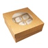Papírenské zboží - Pudełko papierowe ECO na muffiny 250x250x100 mm brązowe z okienkiem [25 szt.]