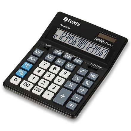 Papírenské zboží - Stolní kalkulátor Eleven CDB 1601-BK