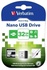 Papírenské zboží - Pamięć flash USB Nano, 32GB, USB 2.0, 10/3MB/sec, VERBATIM