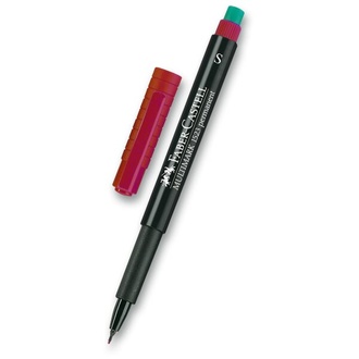 Papírenské zboží - Permanentní popisovač Faber-Castell 1523 S červený