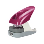 Papírenské zboží - Sešívačka PLUS Paper Clinch SL-112A-EU (na 10 listů), bordová - NEPOTŘEBUJE SPONKY