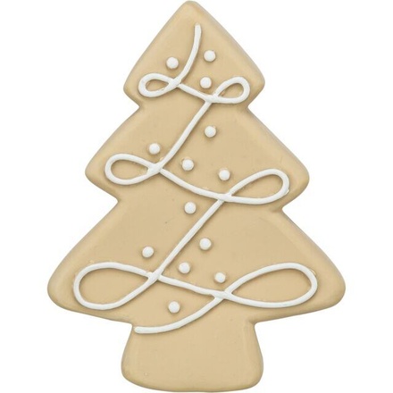 Papírenské zboží - Vánoční stromeček, bez zvuku, 13 cm, latex, béžová