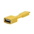 Papírenské zboží - USB redukcja (2.0), USB A F - microUSB M, 0.15m, OTG, żółta