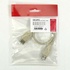 Papírenské zboží - USB kabel (2.0), USB A M - USB A F, 0.3m, czarny/biały, Logo