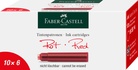 Papírenské zboží - Wymienne wkłady atramentowe, czerwone Faber-Castell 185514