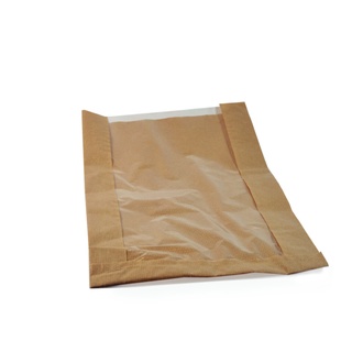 Papírenské zboží - Papírové sáčky s okénkem - chléb (22+5 x 34 cm, ok.14 cm) [1000 ks]