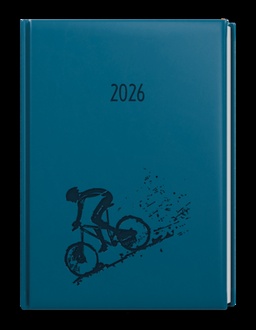 Papírenské zboží - Denní diář - David - Vivella s ražbou - A5 - petrolejová - Kolo