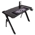 Papírenské zboží - ULTRADESK Biurko dla gracza INVADER - BLACK, 120x64 cm, 75 cm, podświetlenie LED, podkładka XL, uchwyt na słuchawki i napój
