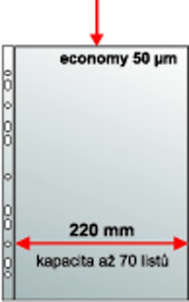 Papírenské zboží - Euroobal A4 U MAXI PP eurozáv. krupička, 50mic. 235x305mm [50 ks]