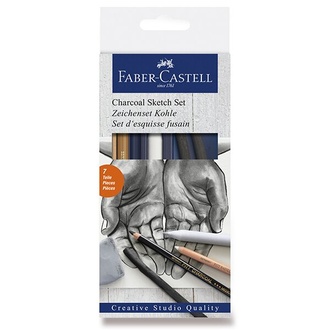Papírenské zboží - Umělecká sada Faber-Castell Goldfaber Charcoal Sketch sada 7 kusů