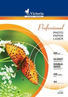 Papírenské zboží - Foto papír "Professional", do laserové tiskárny, lesklý, A4, 200g, oboustranný, 250 listů