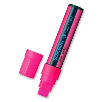 Papírenské zboží - Křídový popisovač "Maxx 260", růžová, 2-15mm, tekutý, SCHNEIDER