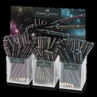 Papírenské zboží - Grafitová tužka Faber-Castell Sparkle Midnight stojánek