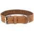 Papírenské zboží - Rustykalna obroża skórzana Heartbeat - brązowa L-XL: 55-65cm/40mm