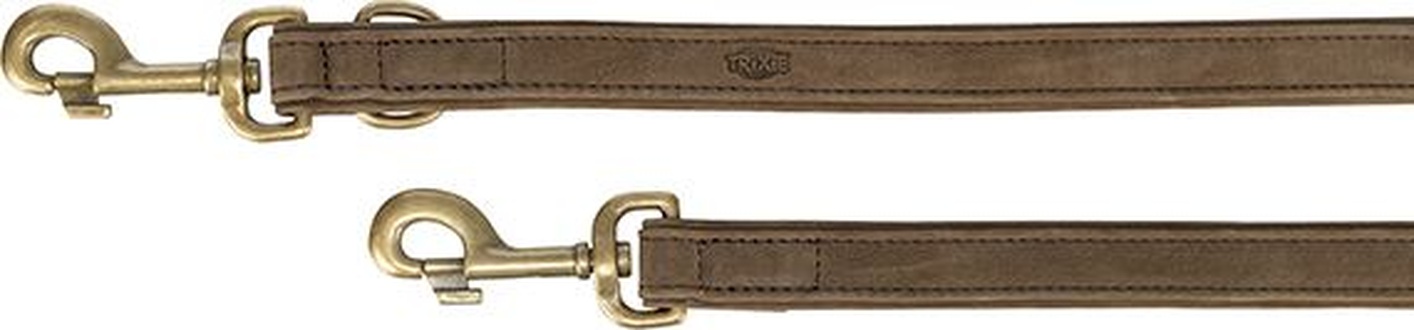 Papírenské zboží - Vodítko PURE kožené nastavitelné, hnědáM-L: 2 m/ 20 mm