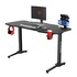 Papírenské zboží - ULTRADESK Biurko dla gracza FRAG - GRAPHITE, 140x66 cm, 76 cm, z podkładką pod mysz, uchwyt na słuchawki i napój