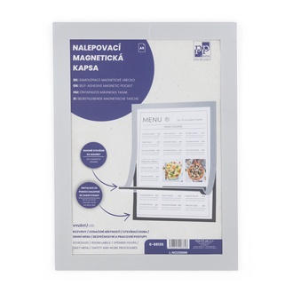 Papírenské zboží - Nalepovací magnetická kapsa A5 stříbrná