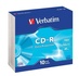 Papírenské zboží - CD-R 700MB, 80 min., 52x, DL Extra Protection, Verbatim, slim box, 10 szt./opak.