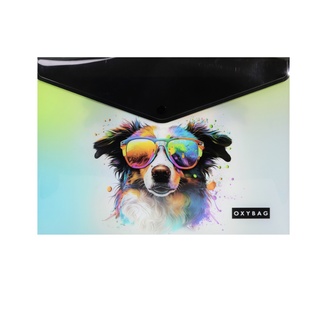 Papírenské zboží - Psaníčko s drukem A4 s tiskem crazy animals pes