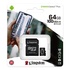 Papírenské zboží - Kingston karta Canvas Select Plus, 64GB, micro SDXC, SDCS2/64GB, UHS-I U1 (Class 10), z adapterm, A1