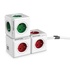 Papírenské zboží - Listwa zasilająca 240V, CEE7 (widelec)-POWERCUBE, 0.1m, ORIGINAL, czerwona, POWERCUBE, 5 gniazdek, zab. przed dziećmi