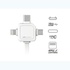Papírenské zboží - Kabel USB (2.0), USB A M-USB C / Lightning / Micro-USB, 1,5m, 3w1, różowy, Powercube, pl