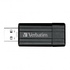 Papírenské zboží - Verbatim USB flash disk, USB 2.0, 32GB, PinStripe, Store N Go, czarny, 49064, USB A, z wysuwanym złączem