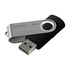 Papírenské zboží - Goodram USB flash disk, USB 2.0, 8GB, UTS2, czarny, UTS2-0080K0R11, USB A, z obrotową osłoną