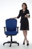 Papírenské zboží - Krzesło biurowe, tkanina, czarna podstawa, MaYAH, „Komfort”, niebieski