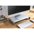 Papírenské zboží - Podstawa pod monitor, nowoczesny minimalistyczny design, srebrny, aluminium, 10 kg nośność, Powerton, ergo, apple styl