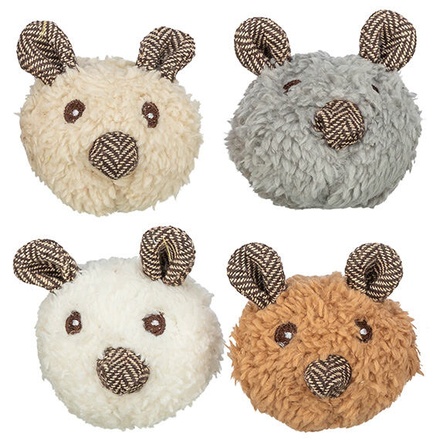 Papírenské zboží - Plyšový méďa - hlava, s catnipem, 8 cm, různé barvy