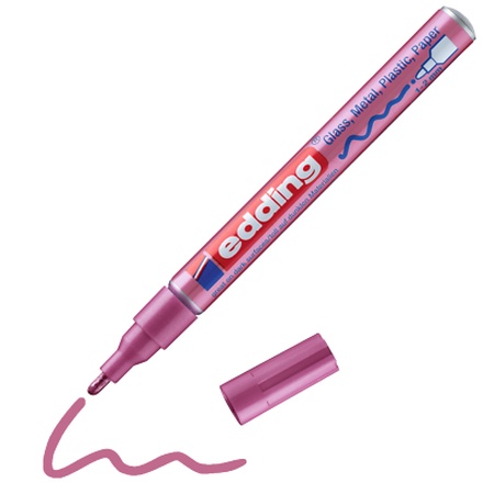Papírenské zboží - Lakový popisovač "751", růžová, 1-2mm, EDDING