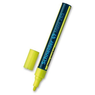 Papírenské zboží - Křídový popisovač "Maxx 265", žlutá, 2-3mm, tekutý, SCHNEIDER