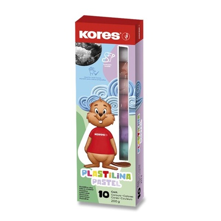 Papírenské zboží - Modelína Kores Pastel 10 barev, v krabičce 200 g