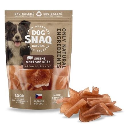 Papírenské zboží - DOG SNAQ - vepřové kůže sušené 100 g 