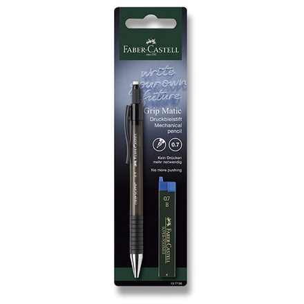 Papírenské zboží - Mechanická tužka Faber-Castell Grip Matic 1377 0,7 mm, černá