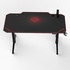 Papírenské zboží - ULTRADESK Biurko dla gracza LEVEL RED, 140x66cm, 72-124cm, elektrycznie regulowana wysokość, z podkładką pod mysz XXL, uchwyt na s
