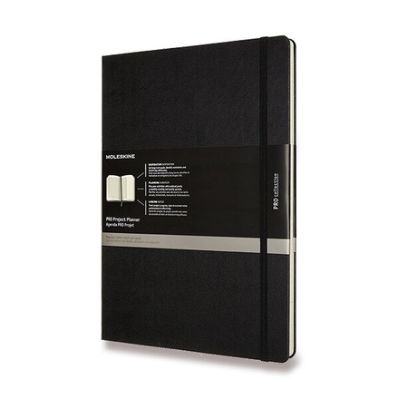 Papírenské zboží - Zápisník Moleskine PRO Project Planner A4, černý