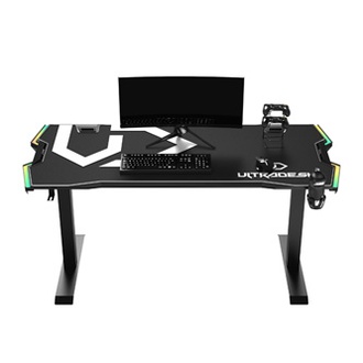 Papírenské zboží - ULTRADESK Herní stůl FORCE - bílý, 166x70 cm, 76.5 cm, s XXL podložkou pod myš, držák slu