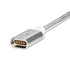 Papírenské zboží - USB kabel (2.0), USB A M - magnetyczna końcówka, 1m, srebrny, yy