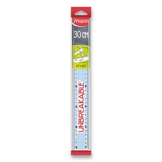 Papírenské zboží - Pravítko Maped Study Unbreakable - 30 cm, mix barev